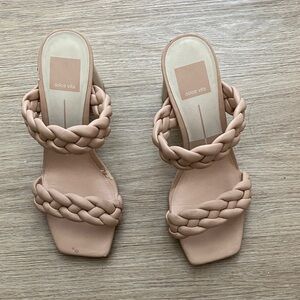 Dolce Vita Braided Double-Strap Slide Sandals in Blush